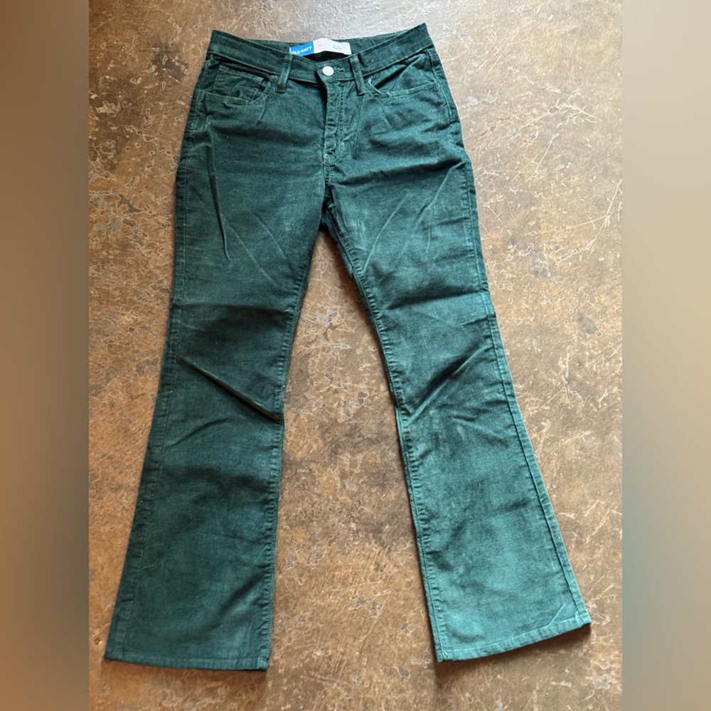 Old Navy High-Rise Flare Corduroy Pants in Teal